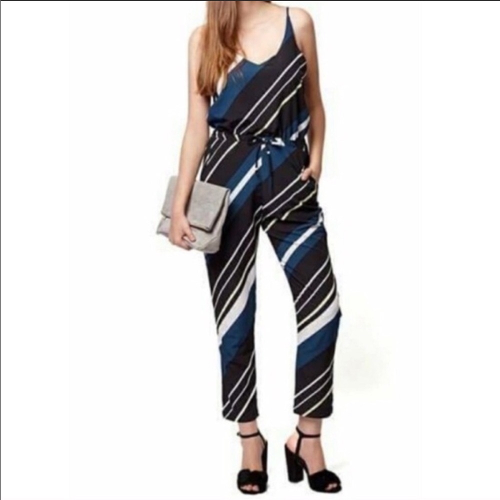 Topshop Stripe Jumpsuit - Picture 2 of 6
